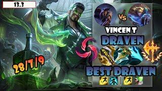 ENG SUB【Vincent Draven】S12 CN Best Draven Vs Ezreal | 28 Kills