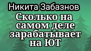 Никита Забазнов.Сколько на самом деле зарабатывает в ют и зарабатывает ли вообще