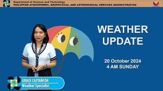 Public Weather Forecast issued at 4AM | October 20, 2024 - Sunday