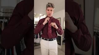 Beige Suit & Burgundy Shirt for a Wedding?!?