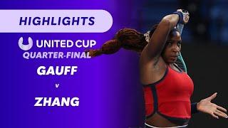 Coco Gauff (USA) v Zhang Shuai (CHN) - United Cup Highlights | Wide World of Sports