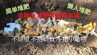 【简单/懒人堆肥】 这样做  堆肥种菜两不误  按照我的方法保证不伤根 没有小动物来扒 不招蚂蚁  而且植物长的好