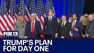 President-elect Trump outlines plans for first day in office