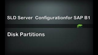 Hana and SLD Server | Partitions creation for SAP B1