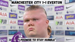 Erling Haaland PROMISES to Stay Humble - Post Match Interview - Manchester City 1-1 Everton