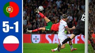 Portugal vs Poland (5-1) FULL HIGHLIGHTS Cristiano Ronaldo 2 goals, Bruno Fernandes ROCKET Goal