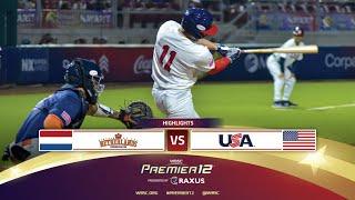 HIGHLIGHTS | Game 5 Netherlands vs USA | WBSC Premier12 2024 presented by RAXUS