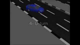 Roundabouts driving test - animation