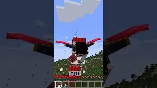 Minecraft Uçarken TNT Patlatma #shorts