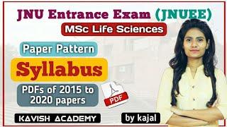 JNU MSc Life science entrance Syllabus by kajal | Paper pattern