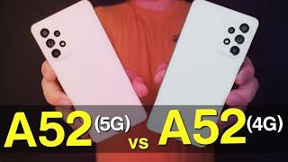 Samsung Galaxy A52 5g vs A52 4g | مقایسه گوشی گلکسی ای 52 فایو جی و ای 52 فور جی