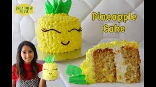 Pineapple Cake Recipe | Eggless Pineapple Cake Without Oven | Birthday Cake