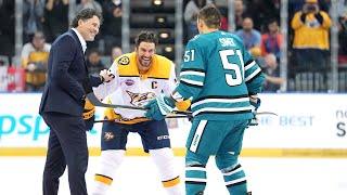 Jaromir Jagr drops ceremonial puck at Global Series