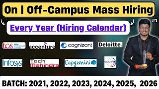 Mass Hiring Calendar (8 Mnc's Every Year Hiring Calendar) | BATCH: 2021-2026 Updates