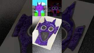 I drew 3D Puffy Durple using Magic  Heat Activated Pen #magicpen #durple #sprunki