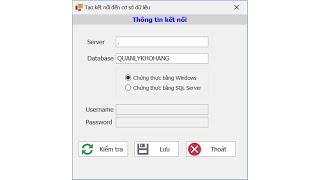 Kết nối cơ sở dữ liệu SQL Server | KhoaiCodeTV