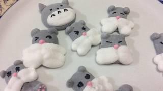 Schnauzer and totoro marshmallow 史納莎和龍貓棉花糖