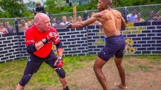 OLD HEAD BLACK BELT MAKES QUICK WORK OF HIS OPPONENT