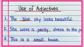 Use of Adjectives | English Grammar