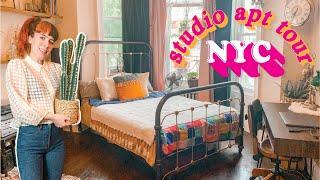 What $1500 will REALLY get you in NYC  |  My Studio NYC Apartment Tour  | Vintage-Inspired Space