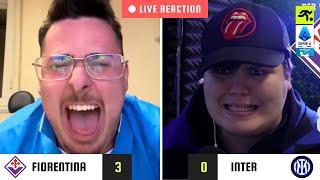 FIORENTINA-INTER 3-0 LIVE REACTION | TIFOSI INTERISTI vs GUFI | TIFOSIAMO