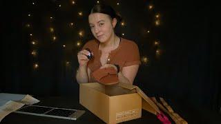 ASMR Shoe Store  (scanning, typing, writing, measuring, box, & shoe sounds)