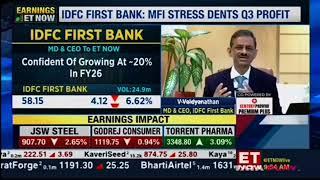 Mr V Vaidyanathan spoke to ET NOW on IDFC FIRST Bank's Q3FY25 results