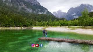 Beautiful shots Jezero Jasna - Lake - Slovenia - 4K - droneboynl