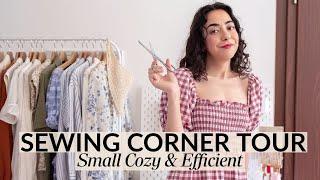 My Sewing Area Tour | Sewing Room Setup and Organisation in a Small Home