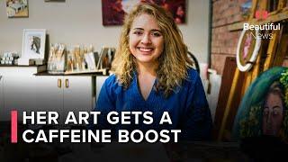 Artist Taps Into Creative Resources To Paint With Coffee