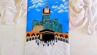 Masjid Al Haram painting on Canvas || kaba sharif painting ||