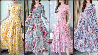 New Styles Women's Floral Print Maxi Dress Design 2020