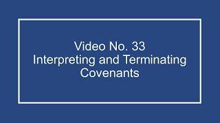 ProfDale Property Video 33 - Interpreting and Terminating Covenants