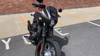 2020  Harley-Davidson Street Bob in River Rock Gray with accessories.