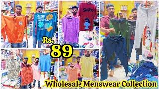 Hyderabad Wholesale Menswear Collection ₹ 89 Branded T-shirts Tracks Hosiery In Best Prices