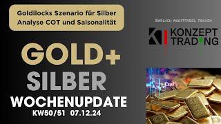 Gold+Silber Wochenupdate KW50/51 | Goldilocks Szenario für Silber Grunddatenanalyse COT/Saisonalität