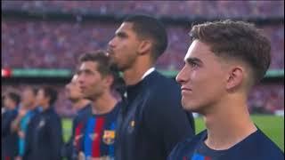 Fc Barcelona players and fans flashback to history at Camp Nou