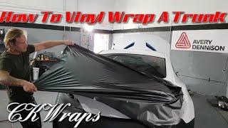 How to vinyl wrap a trunk in one piece. By @ckwraps