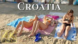 Beach Walk Croatia 4K | Walking along the Coast in Crickvenica