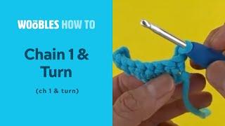 How to move up to the next row with a turning chain in crochet