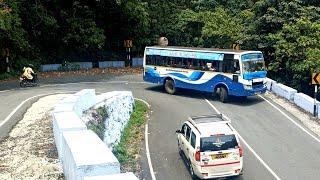 Govt Bus & Car Travelling Ooty Hairpin Bend Hills Road