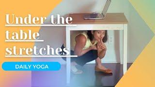 SITTING TOO MUCH? Chair stretches when getting up isn't possible | Stretches for tight office space