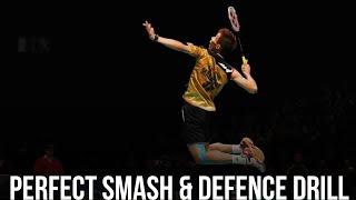 Badminton Smash And Cross Defence Drill | SP Badminton