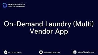 On Demand Vendor Laundry App Development