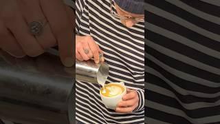 Swan latte art #shorts #denmark #baristatrainingnepal #coffee #latteart #youtubeshorts