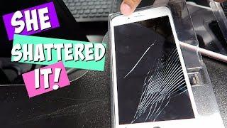 SHATTERED HER iPHONE.....AGAiN!