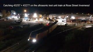 Catching the Network Rail ultrasonic test unit train at Rose Street Inverness