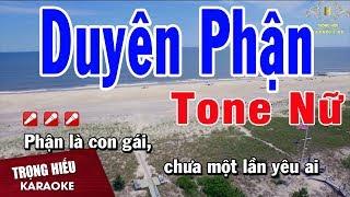 Karaoke Duyên Phận Tone Nữ Nhạc Sống | Trọng Hiếu