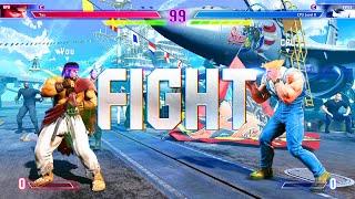 Street Fighter 6 Ryu vs Guile Gameplay No Commentary