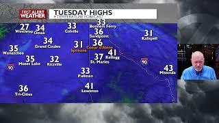 Spokane and Coeur d'Alene forecast for Tuesday